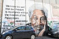 Nelson Mandela graffiti on the Israeli West Bank