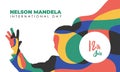 Nelson Mandela Poster Illustration International Day Vector