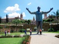 Nelson Mandela statue in front of the Union Buildings Royalty Free Stock Photo