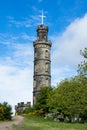 Nelson monument with huge ball ready to be raised