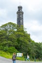 Nelson Monument, Tower on Calton Hill in Edinburgh, with the Time ball
