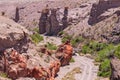 Geologic particularities in Eldorado Canyon, Nelson Nevada USA Royalty Free Stock Photo