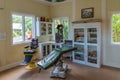 NELSON, NEW ZEALAND, FEBRUARY 5, 2020: Interior of a dental clinic at Founders Heritage Park at Nelson, New Zealand