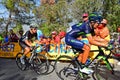 Nelson Olivera, Movistar Team, Leads Serge Pauwels, Team Dimension Data, In La Vuelta EspaÃÂ±a Cycle Race