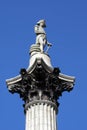 Nelson's column or monument in London, England