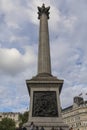 Nelson`s Column in Trafalgar Square Royalty Free Stock Photo