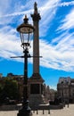 Nelson`s Column at Trafalgar Square, London, UK. Royalty Free Stock Photo