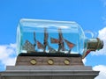 Nelson's Ship in a Bottle Royalty Free Stock Photo