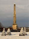 Nelsons Monument in Glasgow Green during the winter in Scotland