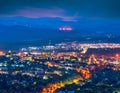 Nelspruit city at night with stars in the sky Royalty Free Stock Photo