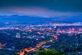 Nelspruit city at night with stars in the sky in Mpumalanga Royalty Free Stock Photo
