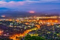 Nelspruit city at night with stars in the sky in Mpumalanga Royalty Free Stock Photo