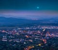 Nelspruit city at night with stars in the sky Royalty Free Stock Photo