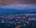 Nelspruit city at night with twilight sky Royalty Free Stock Photo