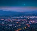 Nelspruit city at night with stars in the sky Royalty Free Stock Photo