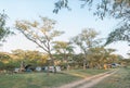 Caravans, tents and vehicles at the Lakeview Caravan Park, Nelspruit