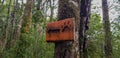 View of the sign to a waterfall - \