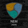 Nem cryptocurrency background Royalty Free Stock Photo