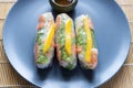 Nem Cuon, Vietnamese fresh spring rolls close up Royalty Free Stock Photo