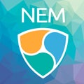 NEM XEM blockchain cripto currency vector logo