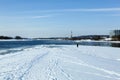 Neman And Neris Rivers Confluence In Winter Royalty Free Stock Photo