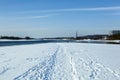 Neman And Neris Rivers Confluence In Winter Royalty Free Stock Photo