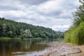 Neman River Before Rain Royalty Free Stock Photo