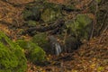 Nemecsky creek in Prucelska valley in autumn evening Royalty Free Stock Photo