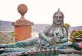 NEMI, ROME, ITALY 10 SEPTEMBER 2016,Statue of mother and child in city of Nemi, near Rome, Italy Royalty Free Stock Photo