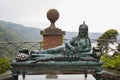 NEMI, ROME, ITALY 10 SEPTEMBER 2016,Statue of mother and child in city of Nemi, near Rome, Italy Royalty Free Stock Photo