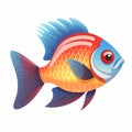 Nemo fish swimming with Dory cartoon Royalty Free Stock Photo