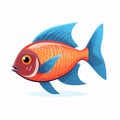 Nemo fish swimming with Dory cartoon Royalty Free Stock Photo