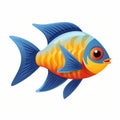 Nemo fish swimming with Dory cartoon Royalty Free Stock Photo