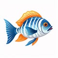 Nemo fish swimming with Dory cartoon Royalty Free Stock Photo