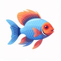 Nemo fish swimming with Dory cartoon Royalty Free Stock Photo