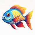 Nemo fish swimming with Dory cartoon Royalty Free Stock Photo