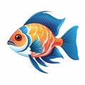Nemo fish swimming with Dory cartoon Royalty Free Stock Photo