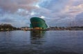 Nemo Science Museum with in the background the Maritime Museum i Royalty Free Stock Photo