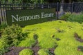 Nemours Estate and Gardens Sign in Wilmington, Delaware