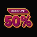 Discount 50 procentage off