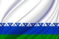 Nenets Autonomous District waving flag illustration.