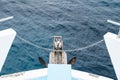 Neo Chorio, Cyprus, Ship propeller and stern of a schip Royalty Free Stock Photo