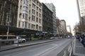 Multistory classic and historic cityscape in Melbourne CBD, Victoria, Australia