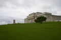 Neo-classical stone Memorial War Museum with main entry and historic WW1 and WW2 cenotaph in Auckland Domain, New Zealand Royalty Free Stock Photo