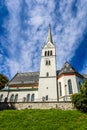 Neo Gothic Church of Saint Martin at Lake Bled Royalty Free Stock Photo