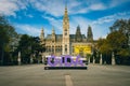 The Neo-Gothic Vienna City Hall in Austria Royalty Free Stock Photo