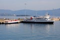 Ships in the port of Kerkyra, Cofru Island, Greece, Europe Royalty Free Stock Photo