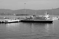 A graphic view of ships in the port of Kerkyra, Cofru Island, Greece, Europe Royalty Free Stock Photo