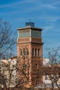 Neo-Mudejar style Tower of Aguirre School in Madrid Royalty Free Stock Photo