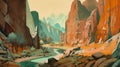 Neo Rauch\'s Canyon Painting